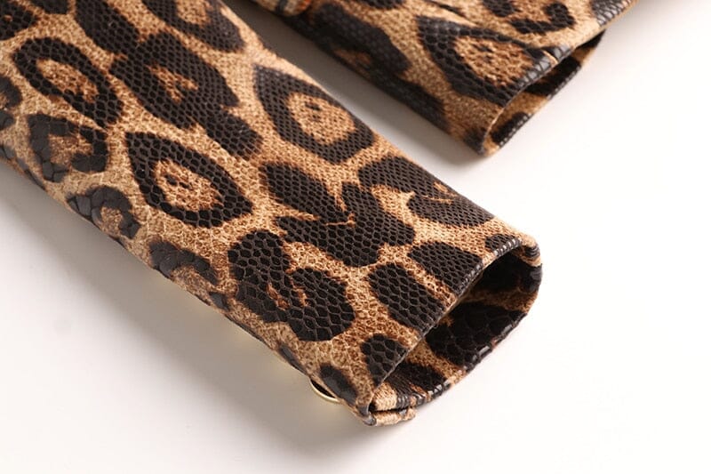The Anaconda Faux Leather Long Sleeve Blazer