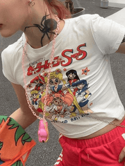 Anime Graphic Crop Top