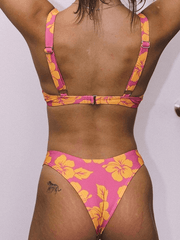 Printed Underwire Strap Bikini Set