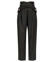 The Alexis High Waist Asymmetrical Trousers - Multiple Colors