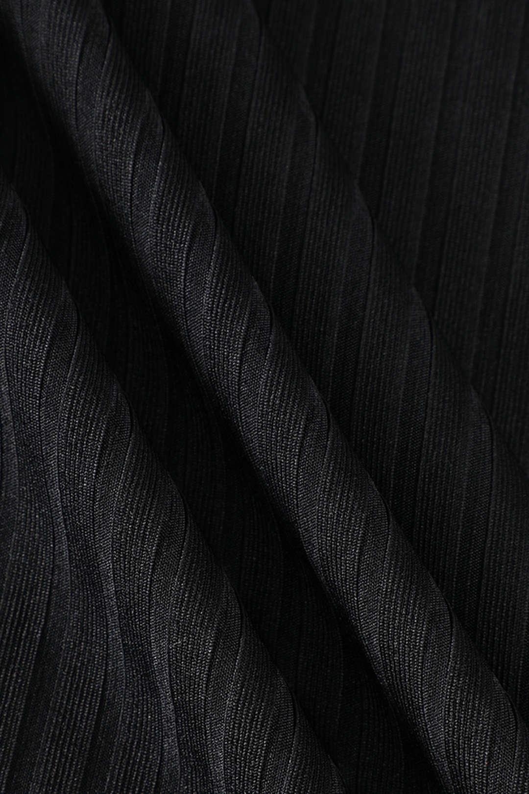 Ribbed Twist Detail Long Sleeve Midi Dress