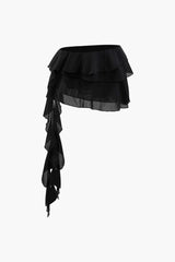 Ruffle Streamer Tube Top And Mini Skirt Set