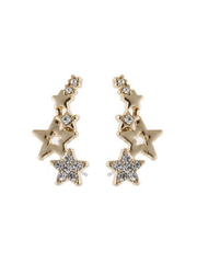 Simple Rhinestone Star Earrings