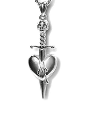 Skeleton Sword Pendant Necklace