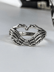 Skull Heart Pattern Ring