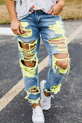 Yellow Ripped Jeans