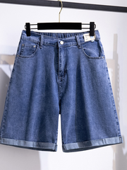 oversize causal high waist loose short bottom pants jeans