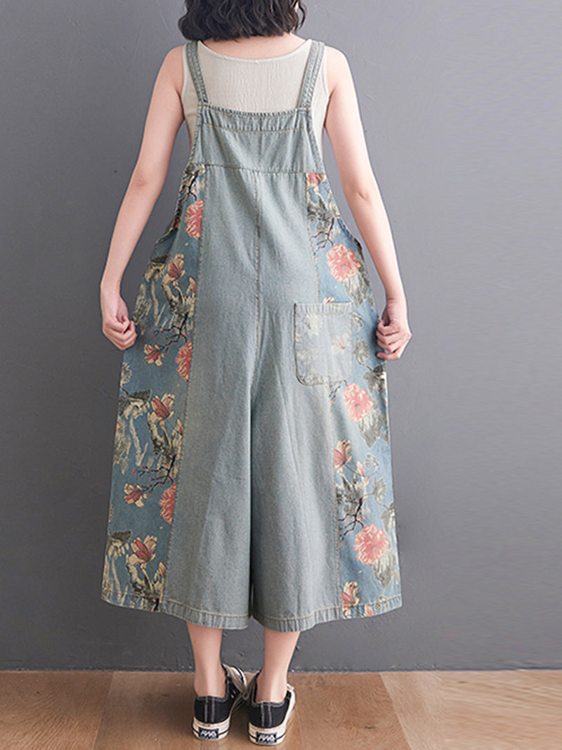 You Still Right Here  Denim Overalls Wide-Leg Jumpsuit