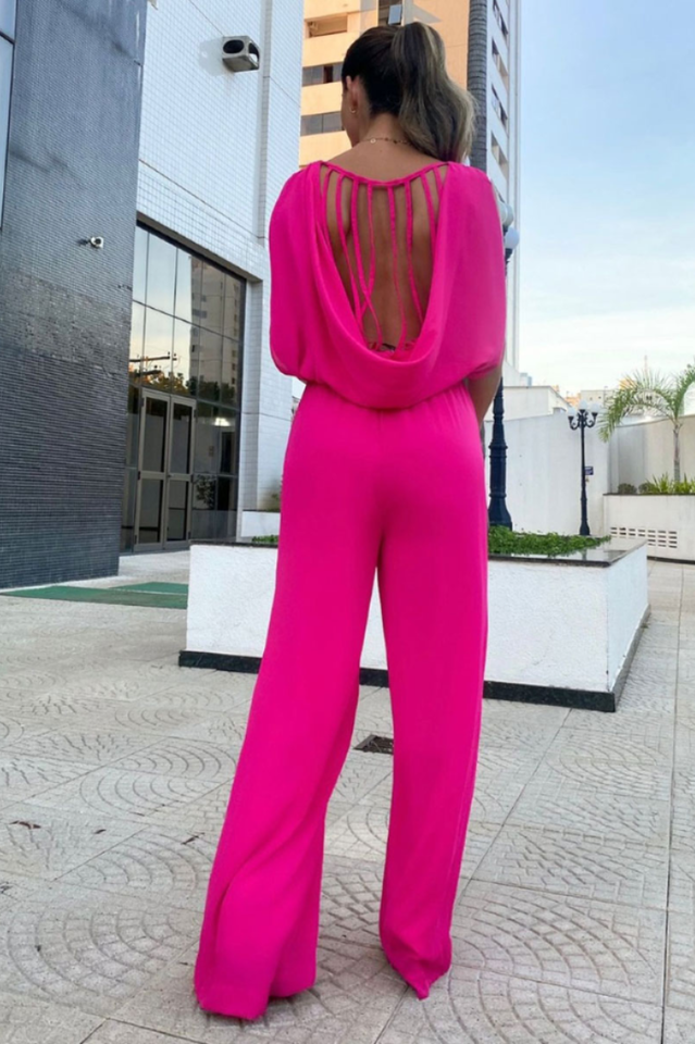 Palazzo Strapy Cut Detail Jumpsuit