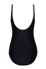 Double-Strap Tie Front One Piece Swimsuit