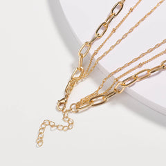 The Boho Holiday Pendants Chain-Link Layered Necklace - Gold
