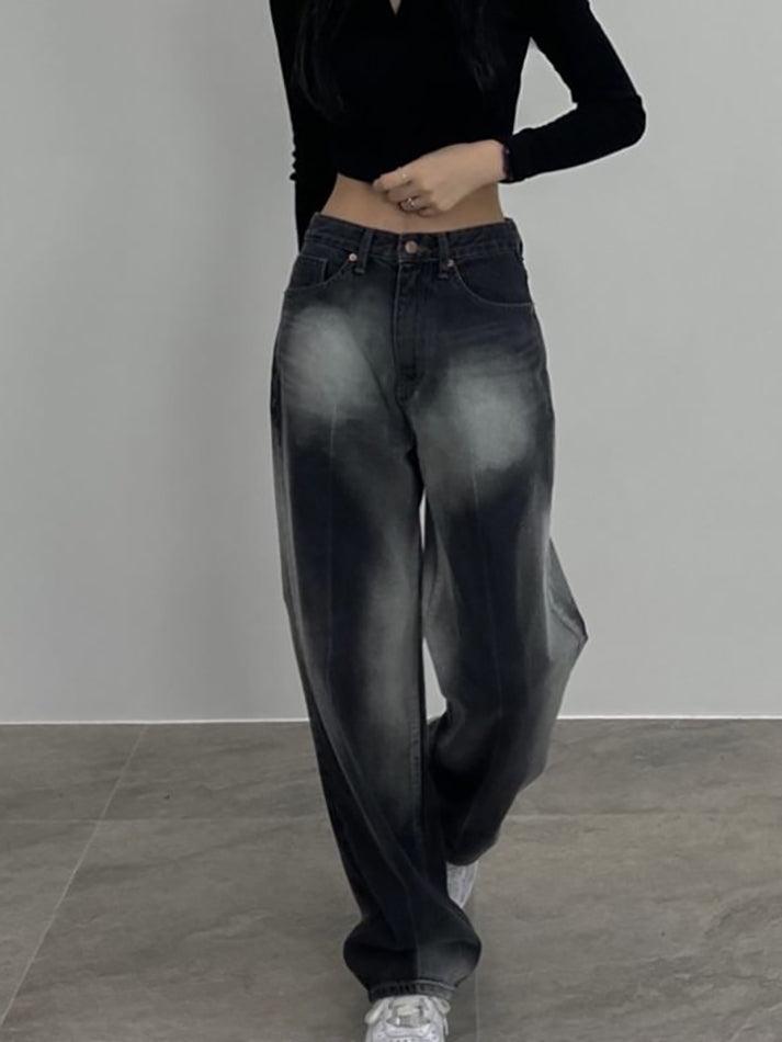 Low Rise Washed Loose-Fit Baggy Jeans