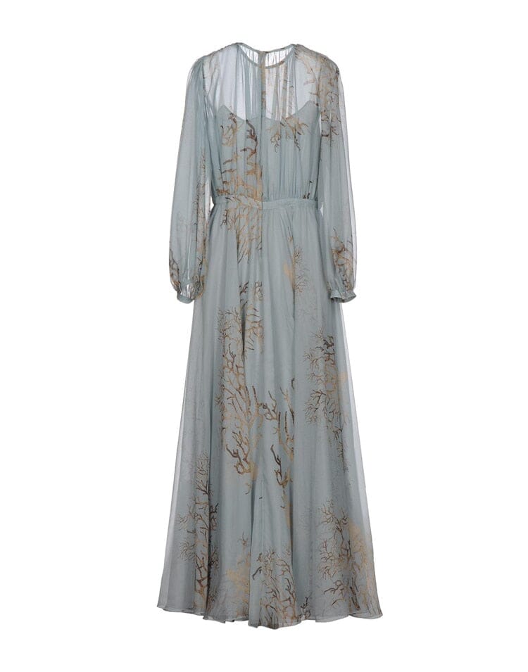 The Eliza Long Sleeve Pleated Maxi Dress