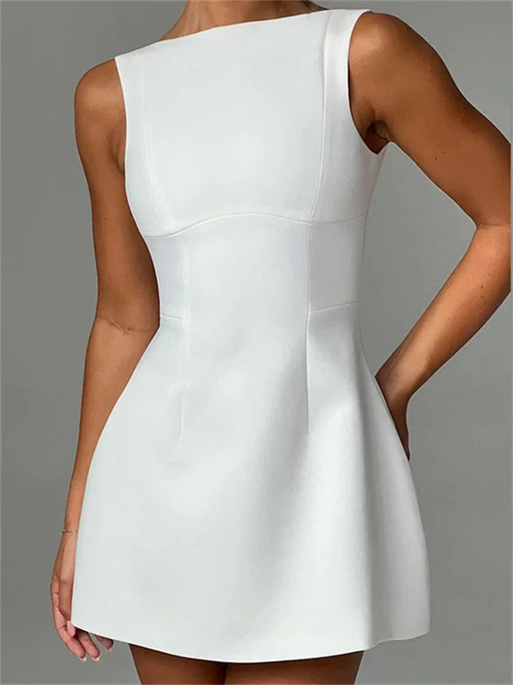 ALANA MINI DRESS - IVORY