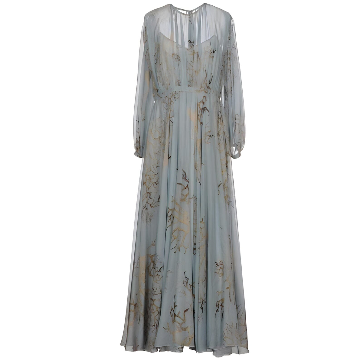 The Eliza Long Sleeve Pleated Maxi Dress