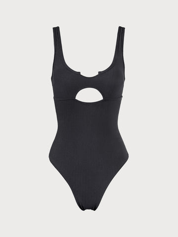 Black Cutout One-Piece Swimsuit