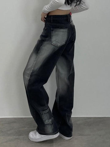 Low Rise Washed Loose-Fit Baggy Jeans