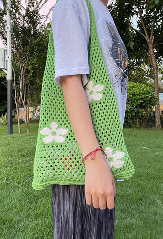 Cut-out Flowers Shoulder Eco Bag