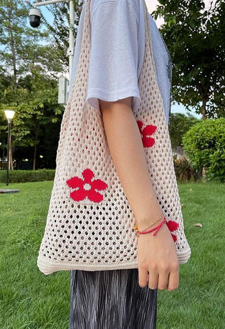 Cut-out Flowers Shoulder Eco Bag