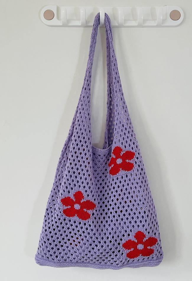 Cut-out Flowers Shoulder Eco Bag