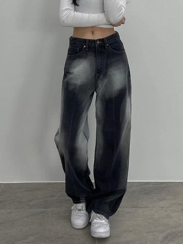 Low Rise Washed Loose-Fit Baggy Jeans