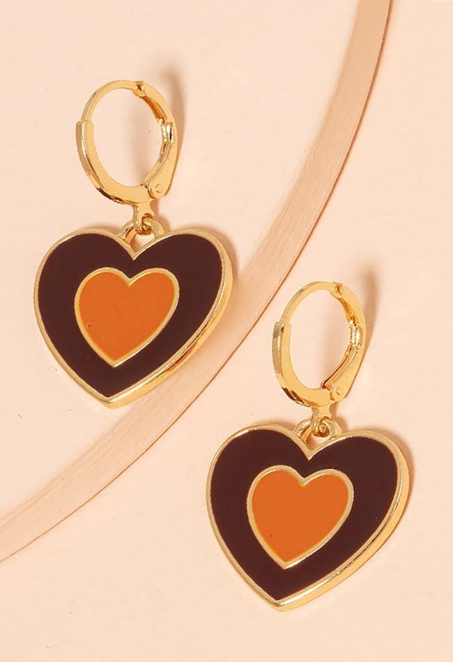 Heart-shaped Pendant Earrings