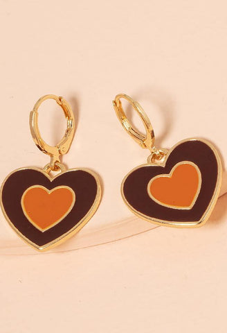 Heart-shaped Pendant Earrings