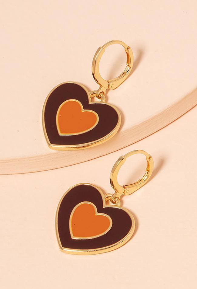 Heart-shaped Pendant Earrings