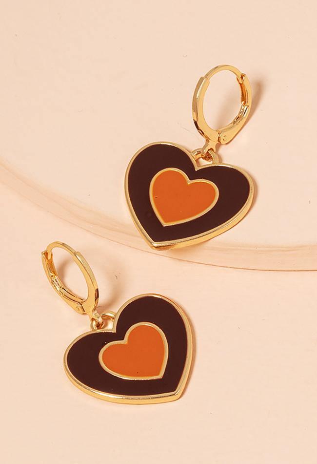 Heart-shaped Pendant Earrings