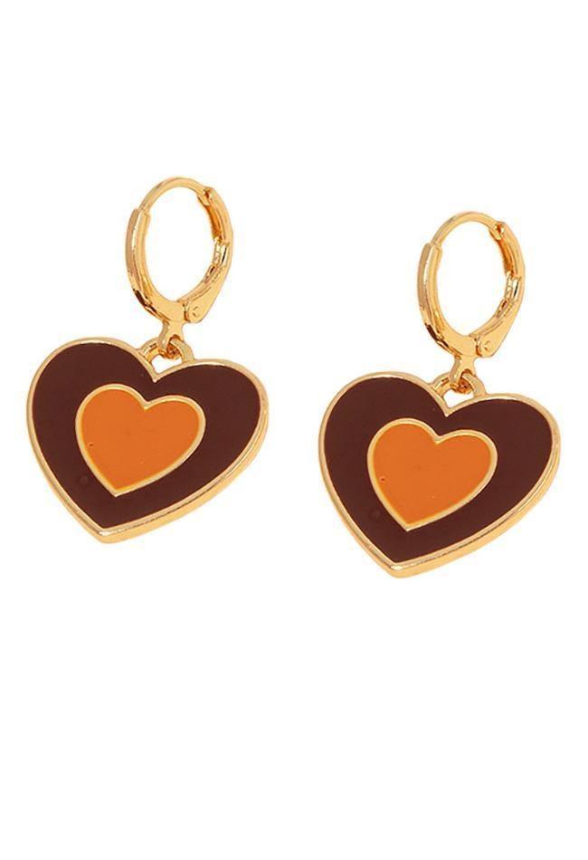 Heart-shaped Pendant Earrings