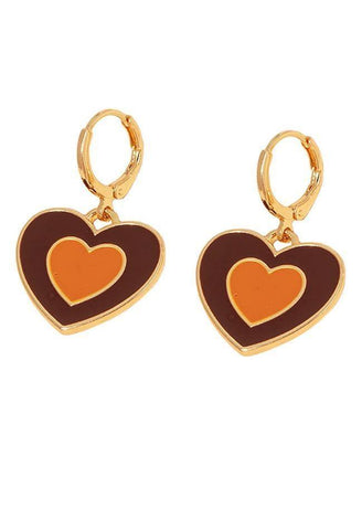 Heart-shaped Pendant Earrings