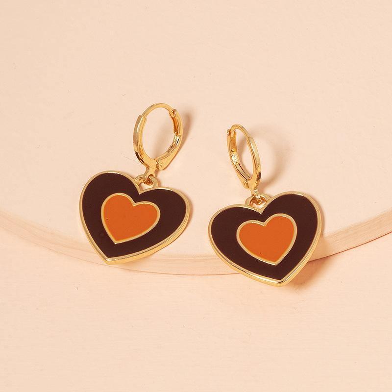 Heart-shaped Pendant Earrings