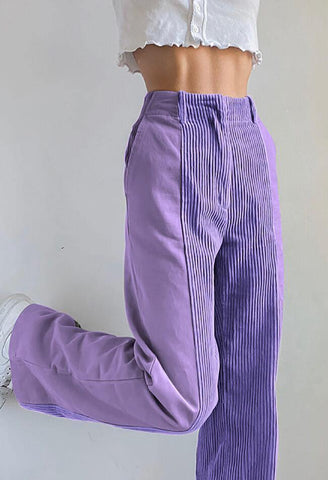 High Waist Y2K Corduroy Loose Pants