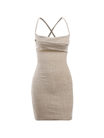 Knit Halter Slim Mini Dress