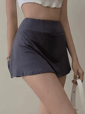 Lined Split Tennis Mini Skirt