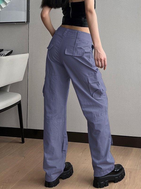 Low Waist Baggy Parachute Cargo Pants