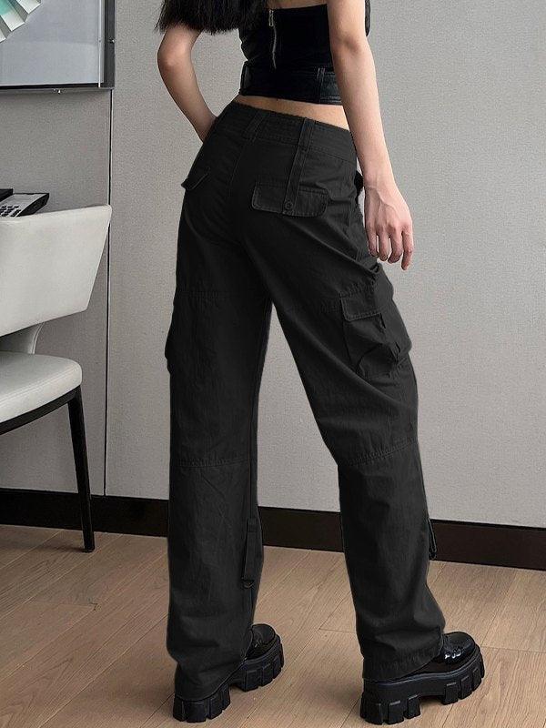 Low Waist Baggy Parachute Cargo Pants