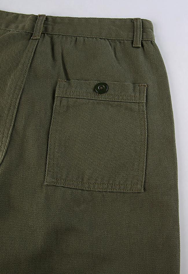 Pocket Patched Straight Cargo Jeans