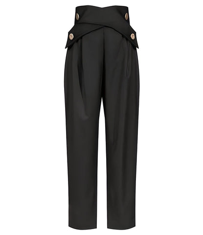 The Alexis High Waist Asymmetrical Trousers - Multiple Colors