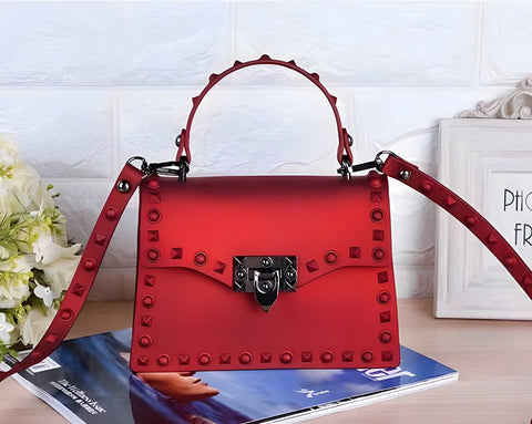 The Torino Studded Handbag Purse - Multiple Colors