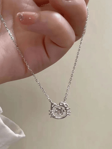 Rhinestone Cartoon Charm Necklace