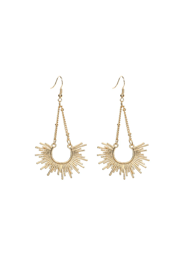 Sunburst Drop Dangle Earrings