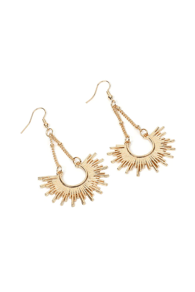 Sunburst Drop Dangle Earrings