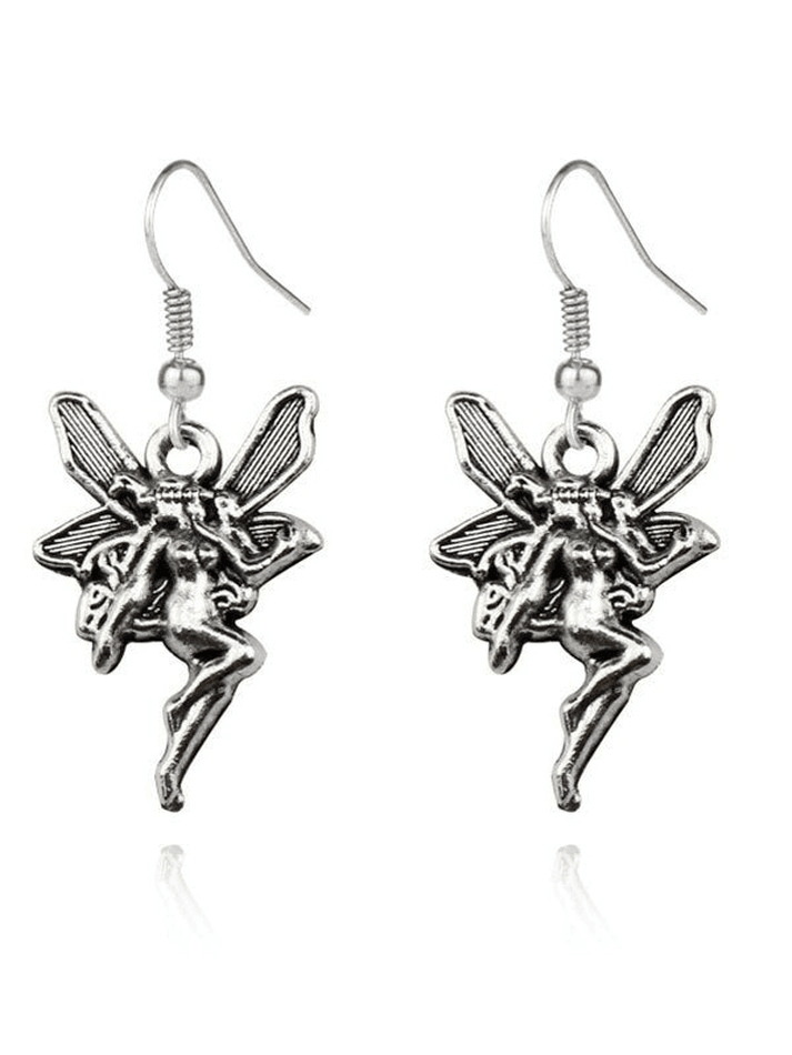 Vintage Fairy Angel Dangle Hook Earring