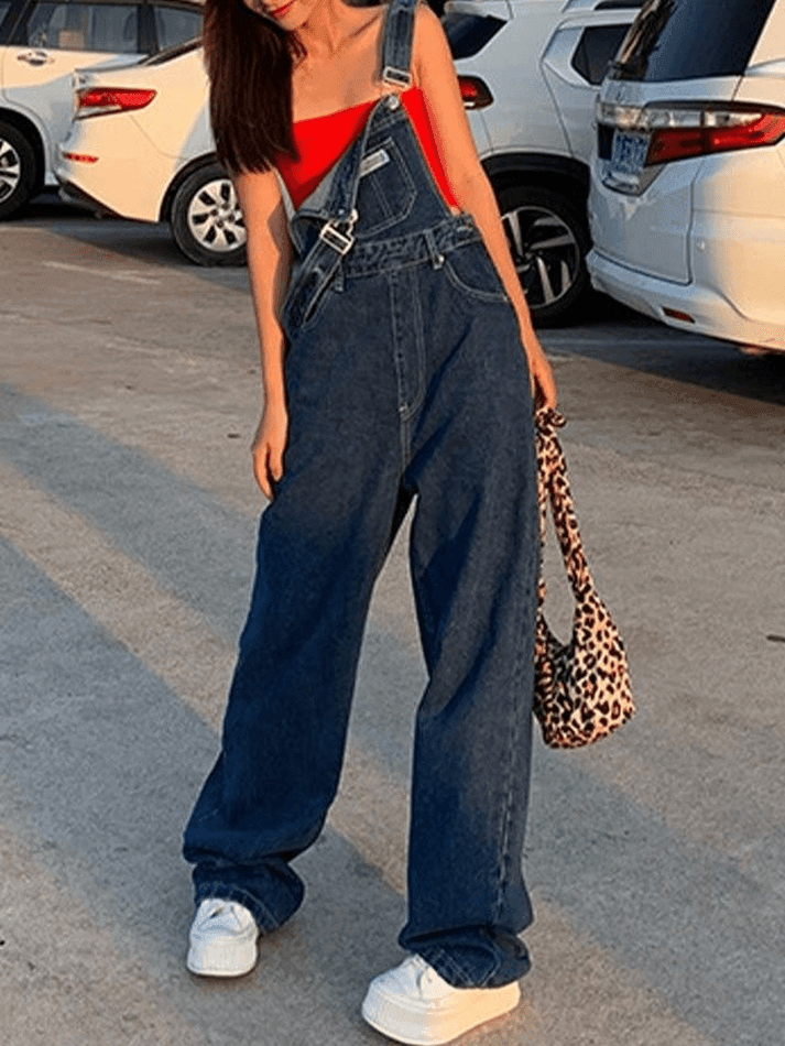 Vintage Washed Boyfriend Denim Overall