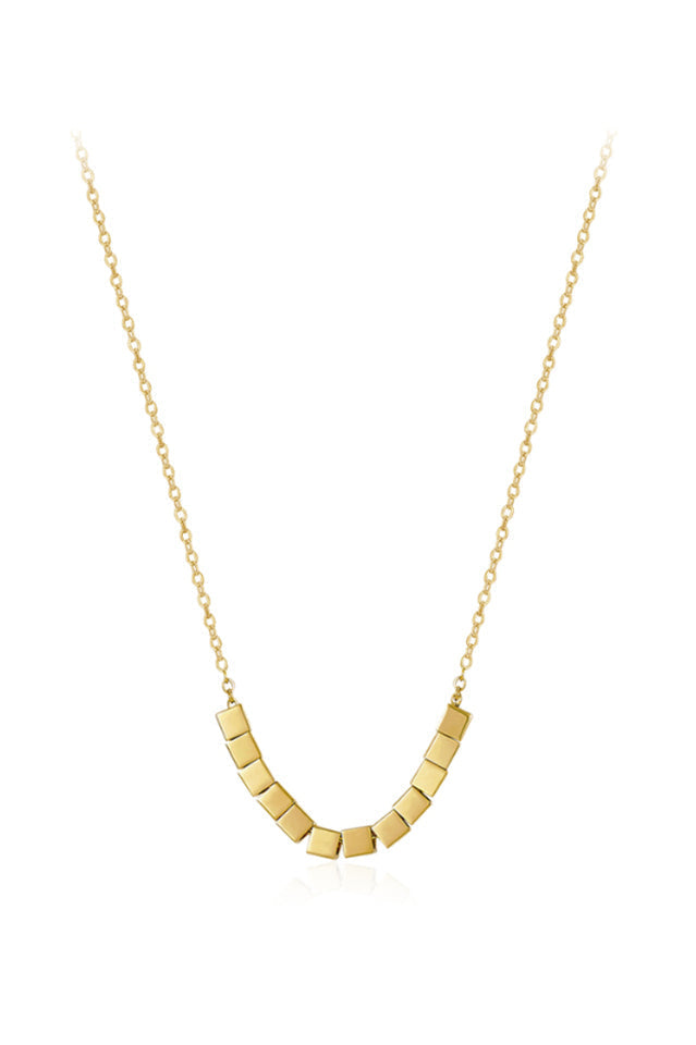 Gold Sugar Cube Necklace