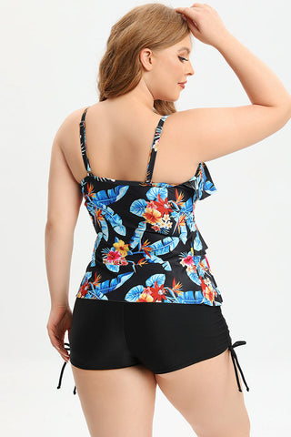 (L-5XL) Plus Size Tankini Swimsuit