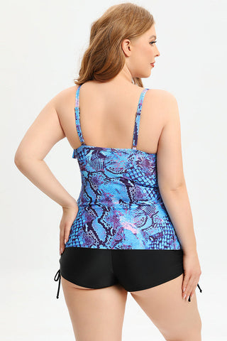 (L-5XL) Plus Size Tankini Swimsuit