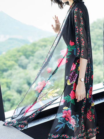 All Too Well Silk Gown Robe Kimono
