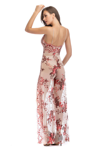 High Slit Backless Boho Cocktail Gown